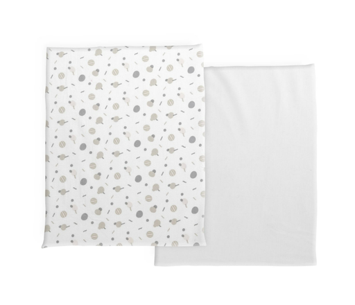 [559429] Chicco | Hoeslaken vr Co-Sleeper Next2Me Katoen Confetti 2-pack