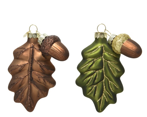 [559584] Kaemingk | Hangfiguur Glas Eikenblad Assortiment