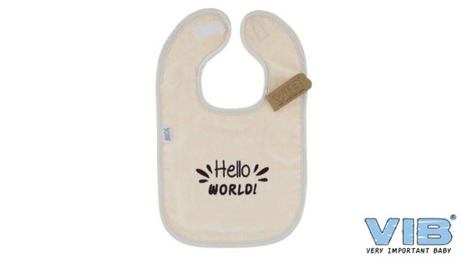 [560082] VIB | Slabbetje Hello World Beige