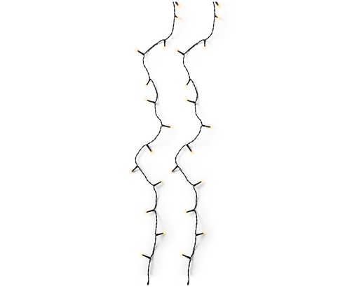 [560115] Lumineo | Verlichting LED Basic Lights In/Outdoor 360 Leds Soft Gold Snoer Zwart 27m +5m Aanloopsnoer Dimmer IP44 Adapter