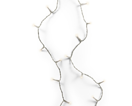 [560127] Lumineo | Verlichting Basic Twinkle In/Outdoor 240 Leds Warm Wit Snoer Transparant 18m +5m Aanloopsnoer 8 Functies IP44 Adapter