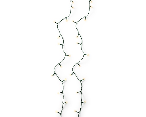 [560129] Lumineo | Verlichting Basic Sparkle Lights In/Outdoor 240 Leds Soft Gold Snoer Groen 24m + 5m Aanloopsnoer 