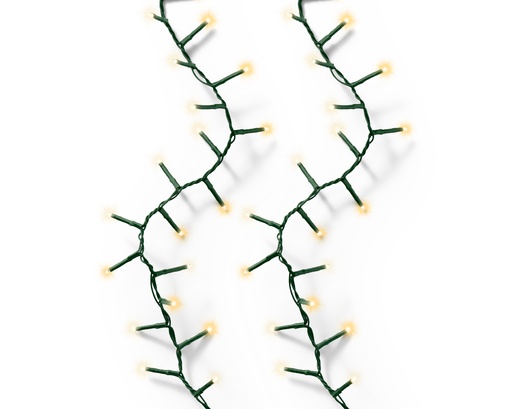 [560176] Lumineo | Verlichting Compact Twinkle In/Outdoor 1000 Leds Klassiek Warm Wit Snoer Groen 22,5m + 5m Aanloopsnoer 8 Functies