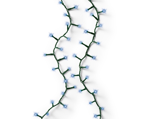 [560194] Lumineo | Verlichting Compact Twinkle In/Outdoor 1000 Leds Blauw Snoer Groen 22,5m + 5m Aanloopsnoer 8 Functies