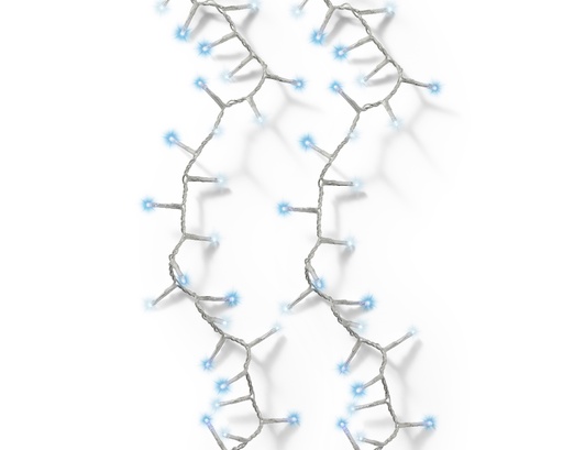 [560207] Lumineo | Verlichting Compact Twinkle In/Outdoor 1000 Leds Koel Wit/Blauw Snoer Transparant 22,5m + 5m Aanloopsnoer 8 Functies