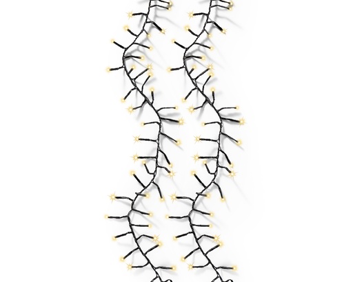 [560215] Lumineo | Verlichting Excellent Twinkle In/Outdoor 1584 Leds Soft Gold Snoer Zwart 25m + 5m Aanloopsnoer 8 Functies