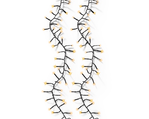 [560221] Lumineo | Verlichting Excellent Twinkle In/Outdoor 1272 Leds Klasiek Warm Snoer Zwart 20m + 5m Aanloopsnoer 8 Functies