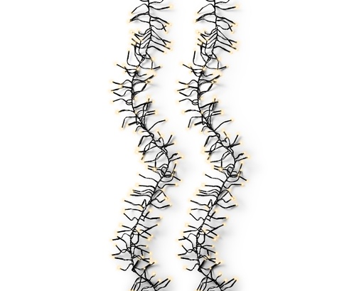 [560242] Lumineo | Verlichting Cluster 3000 Leds In/Outdoor Soft Gold Snoer Zwart 28m