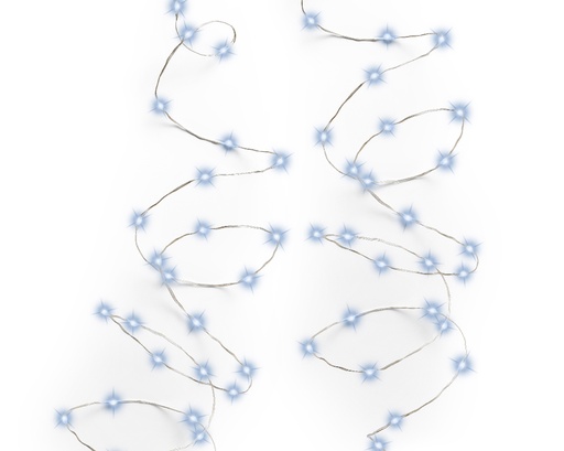 [560279] Lumineo | Verlichting Micro Lichtsnoer Twinkle Outdoor 240 Leds Rood Snoer Zilver 12m + 5m Aanloopsnoer IP44 Adapter