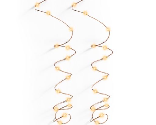 [560289] Lumineo | Verlichting Micro Lichtsnoer Twinkle In/Outdoor 240 Leds Warm Wit Snoer Koper 12m + 5m Aanloopsnoer 8 Functies Adapter