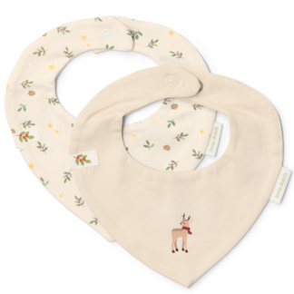 [560467] Little Dutch | Spuugdoekje Little Christmas Cream 2-pack