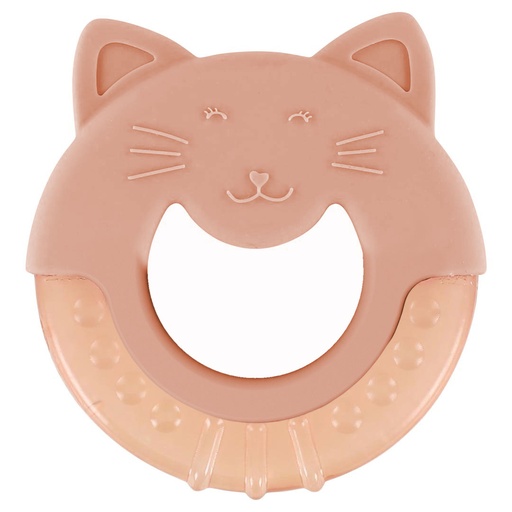 [560533] Trixie | Bijtring Koelbijtring Siliconen/Water Gevuld Mrs. Cat Roze