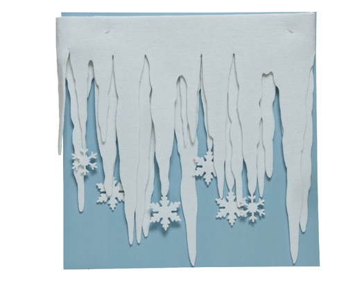 [560635] Kaemingk | Rand Vilt Icecle Snowflakes L 200cm x W 34cm x H 0,4cm 