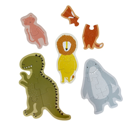[560639] Trixie | Puzzel Grote en Kleine Dieren 5-pack