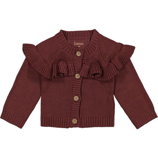 Bess | Gilet Girls Ruffles Port