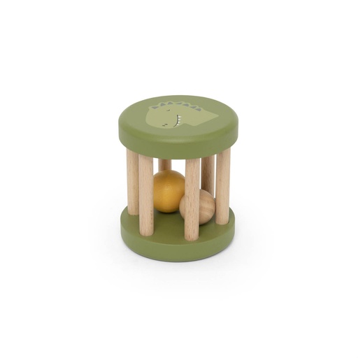 [560709] Trixie | Rolling Rattle Hout Mr. Dino Groen