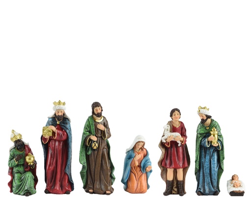 [560722] Kaemingk | Kerstbeelden Set Polyresin Maria/Jezus/Jozef/ Herder/3 Koningen 7-pack
