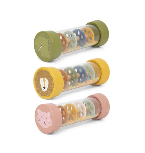 Trixie | Regenrammelaar Hout Ass. Lion/Cat/Dino