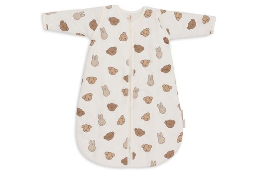 [560953] Jollein | Slaapzak Miffy and Friends Newborn met Afritsbare Mouwen 2.5/3.5TOG Ecru/Bruin 60cm