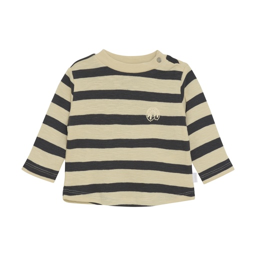 Noppies | T-shirt Boys Safa Longsleeve Stripe Pattern Wood Ash