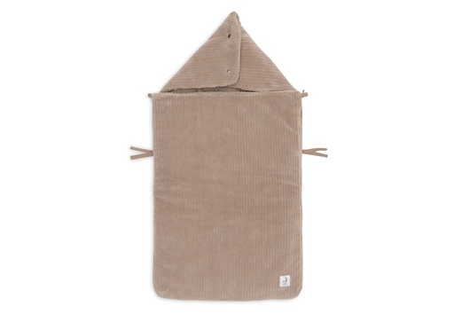 [561202] Jollein | Voetenzak Group 0+ 3/5punts Gordel Cloudy Rib Milky Coffee Gordel Bruin