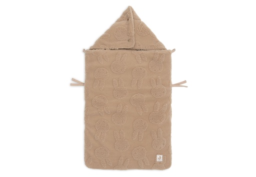 [561212] Jollein | Voetenzak Miffy Jacquard Teddy Biscuit Group 0+ 3/5punts Gordel Bruin