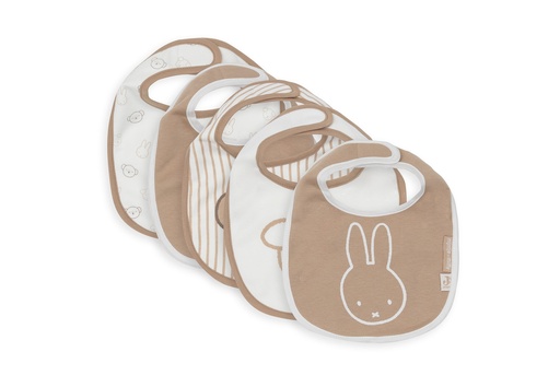 [561230] Jollein | Slabbetje Miffy Heads Jersey Waterproof Velcrosluiting 5-pack