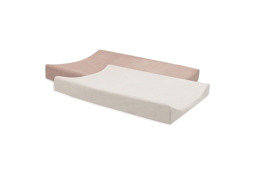 [561432] Jollein | Waskussenhoes Wildrose/Ivory Badstof Roze/Ecru 50x70cm 2-pack