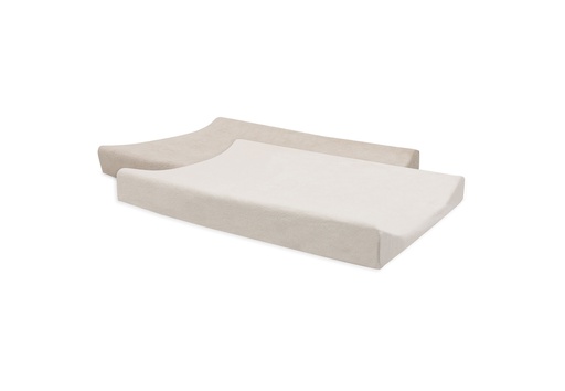 [561435] Jollein | Waskussenhoes Oatmeal/Sand Badstof Ecru/Zand 50x70cm 2-pack