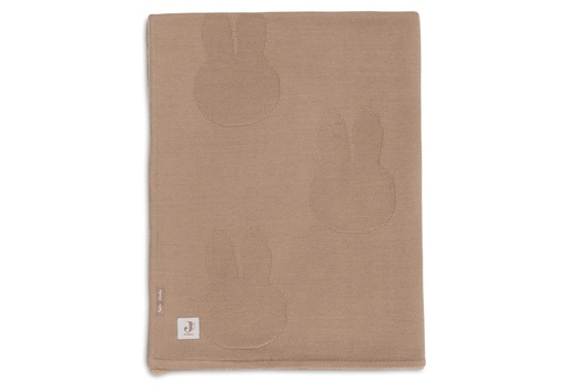 [561474] Jollein | Deken Wieg Miffy Biscuit/Velvet Bruin 75x100cm
