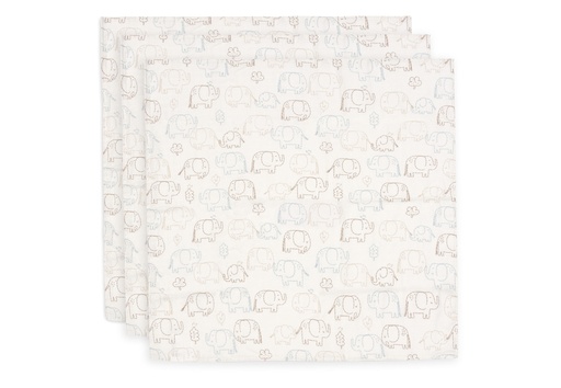 [561487] Jollein | Tetra Doek Elephant Tales 70x70cm 3-pack