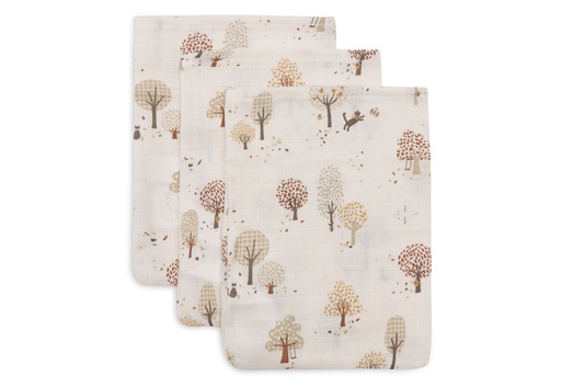 [561494] Jollein | Washandje Tetra Tiny Park 15x20cm 3-pack