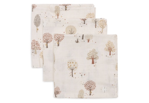 [561499] Jollein | Monddoekje Tiny Park Tetra 31x31cm 3-pack