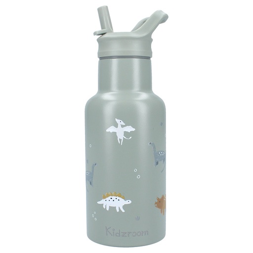 [561522] Kidzroom | Drinkfles Small Talk All Over Dino Groen 350ml