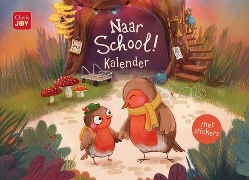 [561543] Clavis | Kalender Naar School Beloningskalender Met Stickers - Esther van den Berg 