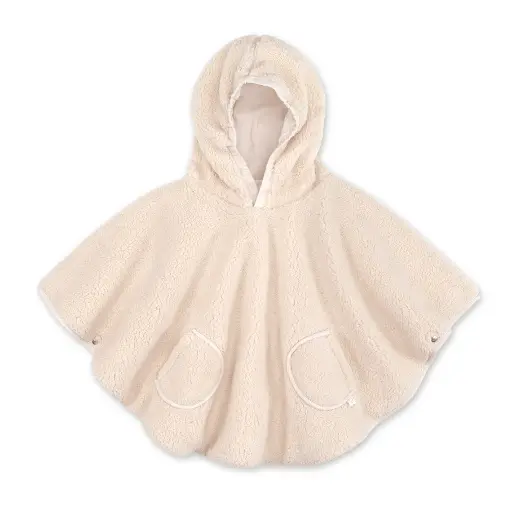 [561611] Bemini | Poncho Outdoor Softy Teddy Ficelle Ecru 9-36m