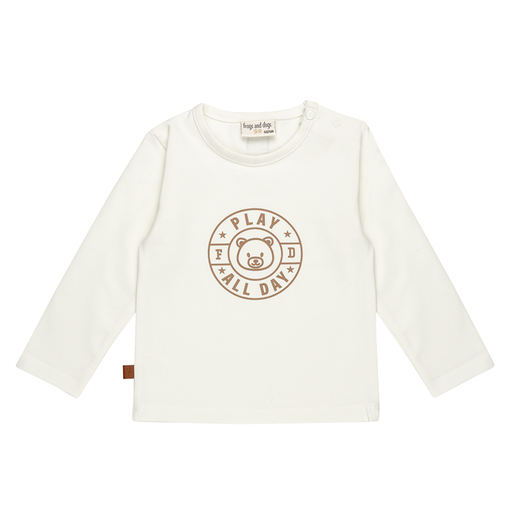 Frogs&Dogs | T-shirt Boys Play All Day Longsleeve Emblem White Alyssum