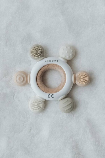 [562201] Bamboom | Bijtring Hout en Siliconen Cream 