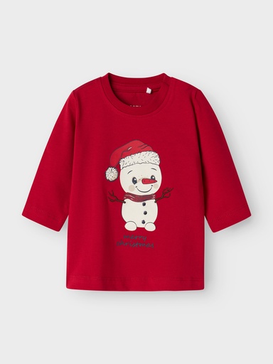 Name it | T-shirt Boys Kerst Nbmfals Longsleeve Jester Red
