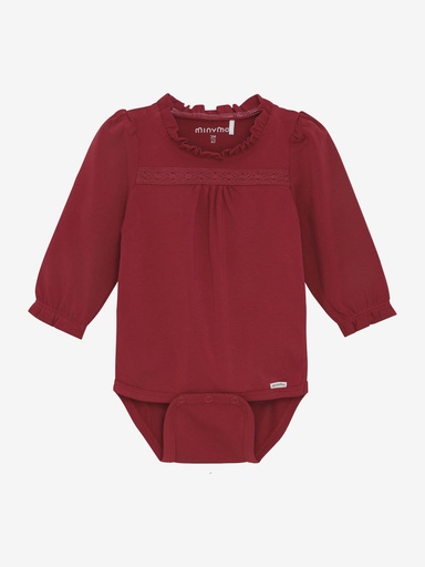 Minymo | Body Girls Kerst Longsleeve Rio Red 