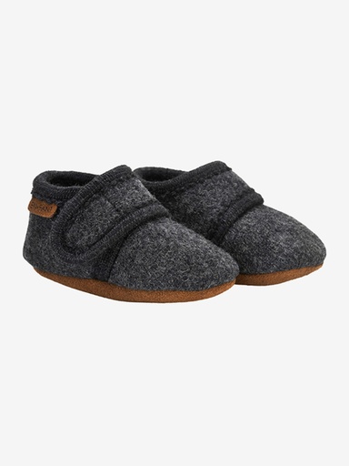 En Fant | Schoenen Baby Wool Slippers Dark Grey Melange