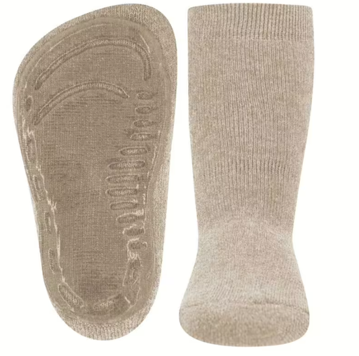 Ewers | Kousen Antislip Dunkel Beige Mel. Ecru