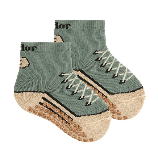 Condor | Kousen Sneaker Antislip Lichen Green