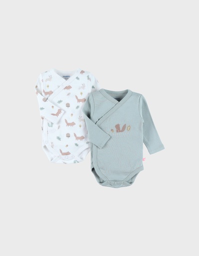 Noukies | Body Fancy Fox Lange Mouw Crossover Bosdieren