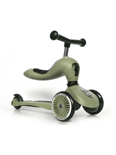 [563634] Scoot and Ride | Loopfiets Loopauto Highwaykick 1 Olive