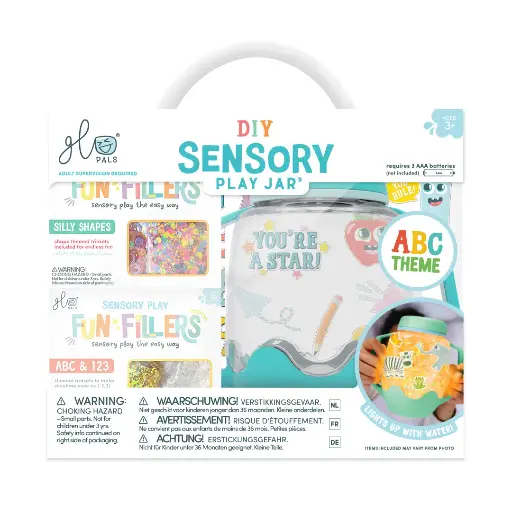 [564026] Glo Pals | Activiteiten Speelgoed DIY Jarset Blue ABC Thema