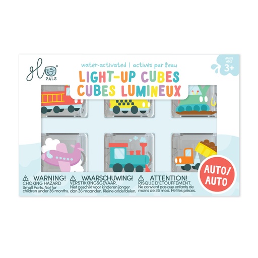 [564030] Glo Pals | Badspeelgoed Light Up Cubes Auto 6-pack