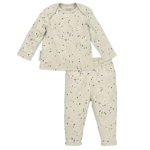 Meyco | Pyjama Rib Mini Spot Sand Melange