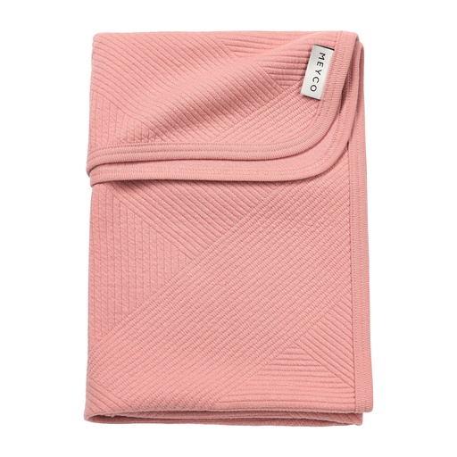 [564097] Meyco | Deken Gebreid Jacquard Pure Rose 100x150cm