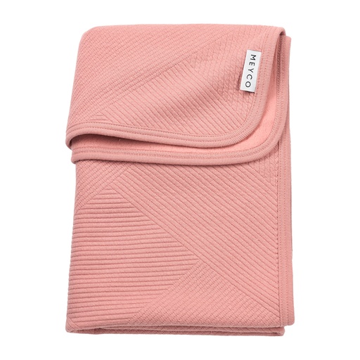 [564103] Meyco | Deken Jacquard Flannel Gebreid Pure Rose Roze 100x150cm